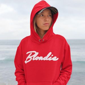 Blondie & Brownie Premium Red Hoodie (Blondie - Maat L) | BFF Koppel Sweater | Best Friends Forever