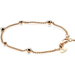 ZINZI zilveren fantasie armband rosé verguld 17-20 cm ZIA987R