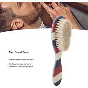 Zachte Reinigingsborstel voor Baardstyling - Baardborstel met Gestreept Handvat .