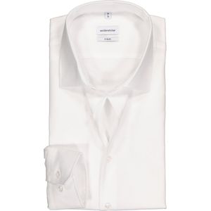 Seidensticker x-slim fit overhemd - wit structuur - Strijkvrij - Boordmaat: 38