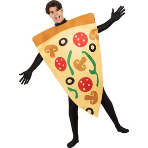 FUNIDELIA Pizza kostuum voor Volwassenen - One Size - Bruin