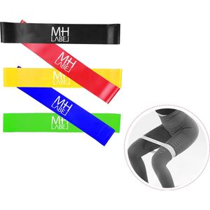 MH Label - Sport elastiek band fitness - Weerstandsbanden - Weerstandselastiek - Fitnessbanden - Fitness Elastieken - Loop Resistance banden - Gymnastiekband - Trainingsbanden
