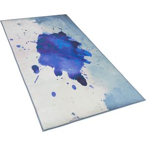 ODALAR - Laagpolig vloerkleed - Blauw - 80 x 150 cm - Polyester
