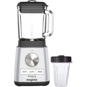 Magimix Blender Power 3 - Smoothie Maker - 1,2 Liter - Ice Crusher - Mat Chroom - + To go cups