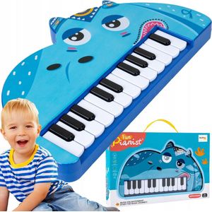 Keyboard Peuters - Nijlpaard - Blauw - 22 toetsen - Piano Kleuters - Baby - 2 Modules - Keyboard Kinderen - Muziekinstrument - Speelgoedinstrument - Speelgoed Piano