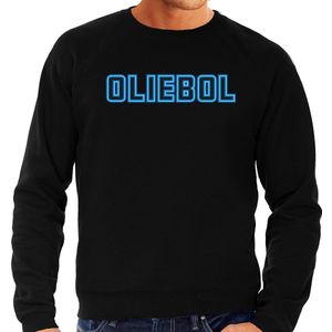 Bellatio Decorations Foute Kersttrui/sweater voor heren - oliebol - blauw - oliebollen - nieuwjaar XXL