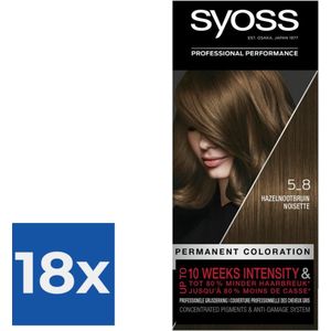 SYOSS Color baseline 5-8 Hazelnootbruin - 1 stuk - Voordeelverpakking 18 stuks