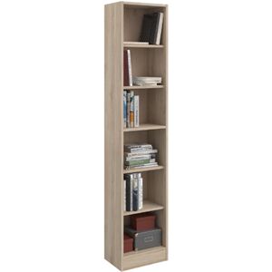 EMOB - Boekenkast Hobby lengte 41 cm-5 legplanken-eik - Parisot - Smalle kasten - Bruin - Spaanplaat - Smalle kasten - Op voorraad