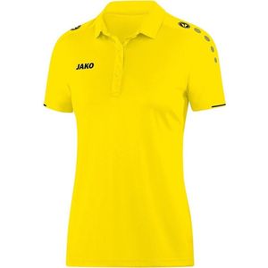 Jako Polo Classico Dames Citroen-Zwart Maat 44