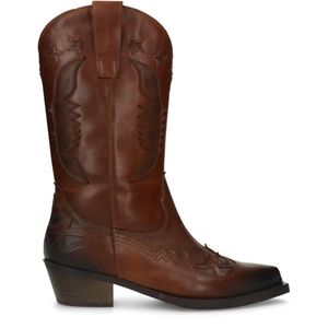 Sacha - Heren - Cognac leren western boots - Maat 45