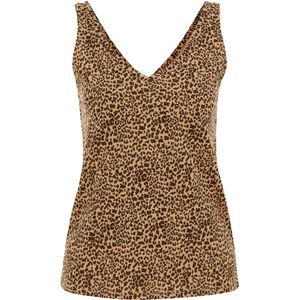 WE Fashion Dames singlet met luipaard print