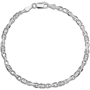 YO&NO - Armband - Zilver - Valkenoog - 3,5mm - 19cm - Sieraden vrouw - Zilver 925
