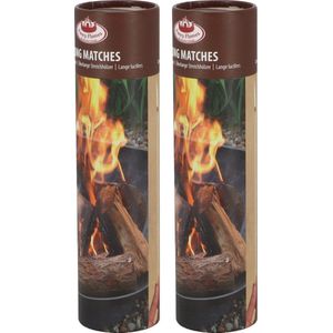 Fancy Flames BBQ/Barbecue lucifers - 100x - lange lucifers - 25 cm