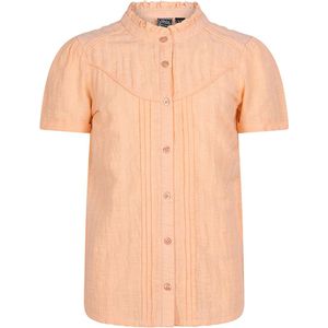 Indian Blue Jeans Shirt Fancy Structure Meisjes - Jurken - Kleedje - Oranje - Maat 116