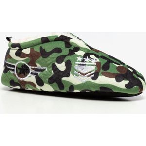 Thu!s kinder sloffen met camouflage print - Groen - Pantoffels - Maat 32