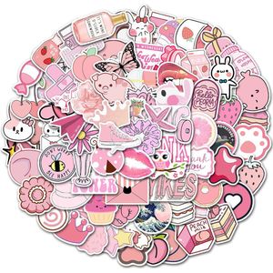 Roze Sticker Mix 100 stickers | Vsco stickers, pink, konijntje, varkens