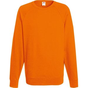 Fruit Of The Loom Heren Lichtgewicht Raglan Sweatshirt (240 GSM) (Oranje)