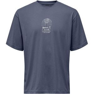 ONLY & SONS ONSMALIK LIFE RLX SS TEE Heren T-shirt - Vintage Indigo Hasbah 77