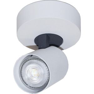 Artdelight - Plafondlamp Vivaro 1L Rond - Wit / Antraciet - LED 4,9W 2200K-2700K - IP20 - Dim To Warm