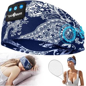VD WEIDE ENTERPRISE - Bluetooth 5.2 Slaapkoptelefoon Hoofdband Hoofdtelefoon - Zachte Boho Muziek Hoofdband met HD Stereo Geluid - Tech Geschenken voor Mannen Vrouwen Tieners - Herbruikbare Hoofdtelefoon voor Slapen .