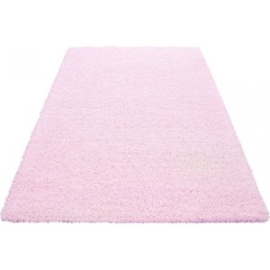 Tapijtenloods Basic Shaggy vloerkleed Roze Hoogpolig- 100x200 CM