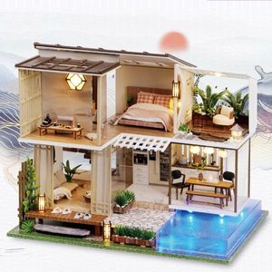 CUTE ROOM - DIY Miniatuur Houten Poppenhuis Villa Bouwpakket - A-085 Elegant and Quiet