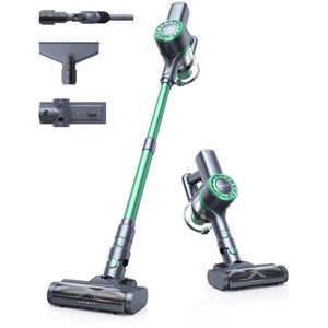 Steelstofzuiger - Vacuum Cleaner - Stofzuiger - Draadloze - 260W - 30KPa - LED Display - HEPA Filter - Anti-klit Vloerborstel - Voor Tapijt - Harde Vloeren - Huisdieren - Groen