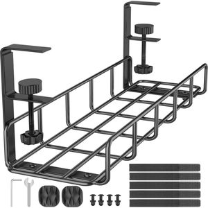 Onder Bureau Kabel Management Tray - Geen Boor Kabel Organizer voor Bureau