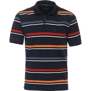 Casa Moda - Poloshirt Strepen Navy - Regular-fit - Heren Poloshirt Maat M