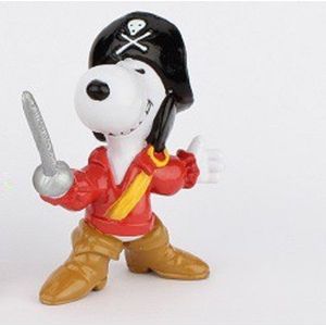 Peanuts - snoopy als piraat - speelfiguur - 6 cm - schleich.