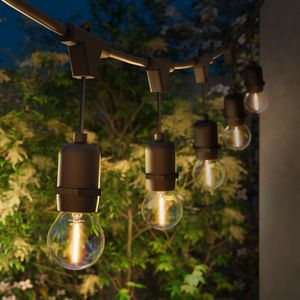 Ledvion - Prikkabel - 35M - Incl. 35x E27 LED Zilver - 35W - 2100K - IP65