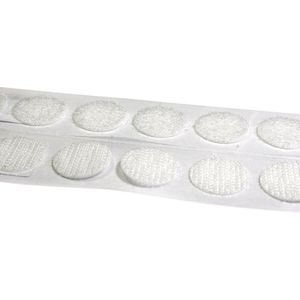 Zelfklevende klittenband haken & ogen - Ø 22 wit (100 stuks) - 1BZ21.00.0022/000A