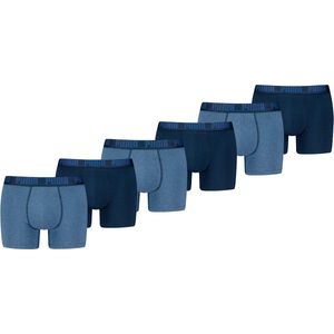 Puma Boxershorts Everyday Basic - 6 pack Donkerblauwe heren boxers - Heren Ondergoed - Denim - Maat L