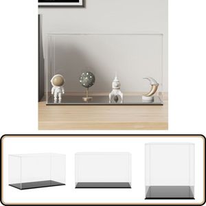 vidaXL Vitrine - Transparant - 31x17x19 cm - Acryl Acryl Vitrine - Display Case - Verzamelobjecten Doos - Stofdichte Vitrine - Multifunctionele Vitrine