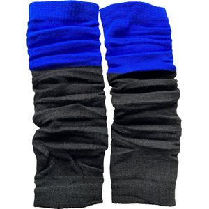 Fashionable Warme Beenwarmers / Sleever / Legwarmer | Beenwarmer | One Size - Blauw-Zwart
