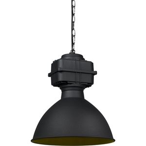 QAZQA sicko - Moderne Hanglamp - 1 lichts - Ø 385 mm - Zwart - Industrieel - Woonkamer