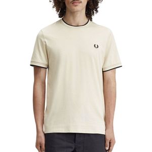 Fred Perry Twin Tipped T-shirt Beige - Maat M - Heren