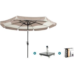 Hartman Tubb stokparasol Ø300 cm. - Zand met Granada voet en hoes