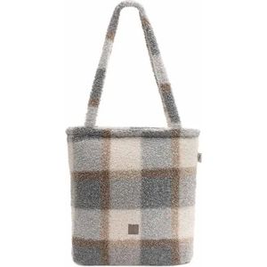 Jollein Luiertas - Shopper - Check Boucle - Inclusief Verschoonmatje