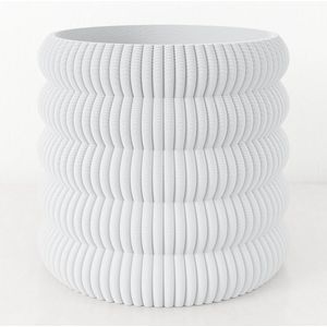 Dastium Home - Bloempot voor binnen - Witte plantenpot van bio plastic - Ø12 cm