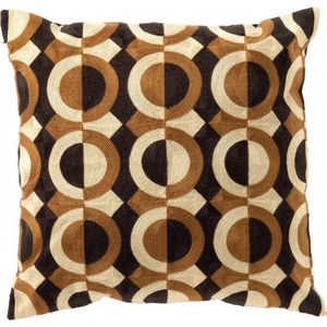 Dutch Decor Sierkussen Diego - Katoen/Polyester - Bruin - 45x45 cm (BxH) - Woonexpress