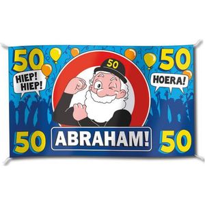 Vlag - 50 Jaar, Abraham - 150x90cm -
