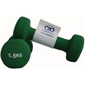 MADFitness - Dumbbells - 1,5Kg - Neopreen - Groen