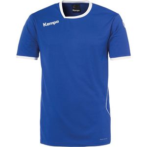 Kempa Curve Sportshirt - Maat 128  - Unisex - blauw/wit