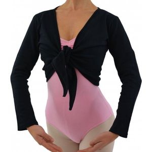 Dancer Dancewear® Ballet vestje | in ZWART | Knoopvestje voor ballet | 'Florence' | Voor dames | Maat M