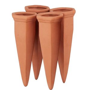 Druppelsysteem 4 stuks - Bewateringssysteem voor flessen - Terracotta