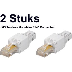 JMS Toolless Modulaire RJ45 Connector CAT5 / CAT5e /CAT6 *Set van 2stuks*