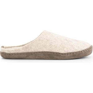 Travelin' Get-Home Heren Slip-On sloffen - Wollen pantoffels - Suede zool - Zand Beige