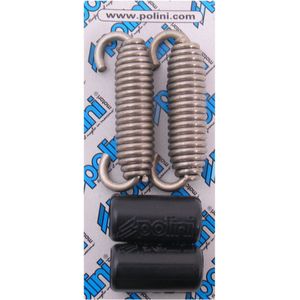 Uitlaat-trekveerset Polini RVS met Rubber 53mm