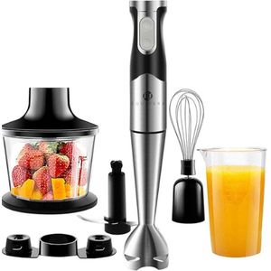 Equivera Staafmixer - 4-In-1 Mixer - Multifunctionele Handmixer - Hakmolen - Garde